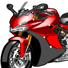 [LINEスタンプ] スポーツバイク(D車)(車バイクシリーズ)