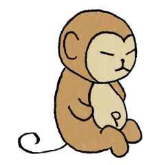 [LINEスタンプ] サルの生活