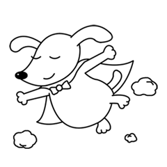 [LINEスタンプ] There is a dog named Bobo