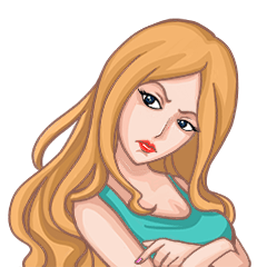 [LINEスタンプ] Material girl Anna