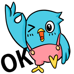 [LINEスタンプ] adorable Blue bird