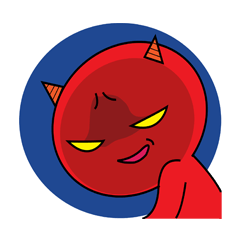 [LINEスタンプ] Red little devil