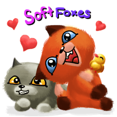 [LINEスタンプ] Soft Foxes