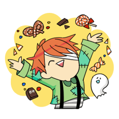 [LINEスタンプ] Little Ghost and His Friends