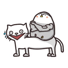 [LINEスタンプ] LovelyCat＆StrongPenguin