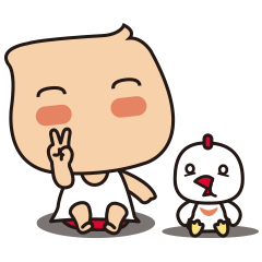 [LINEスタンプ] FUNNY MAN-Abby and Snow