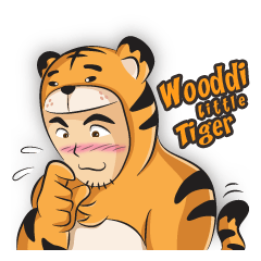 [LINEスタンプ] Wooddi Little Tiger