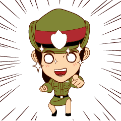 [LINEスタンプ] Police/Soldier lady 555