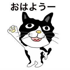 [LINEスタンプ] ブチ猫のミュー太郎