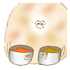 [LINEスタンプ] ナン君とカレー食べよ