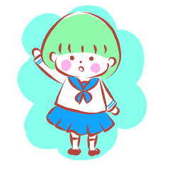 [LINEスタンプ] きゅーりちゃん