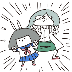 [LINEスタンプ] はかせとうさちゃん