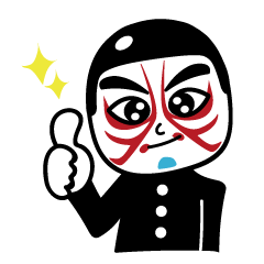 [LINEスタンプ] 剣戟はる駒座人気キャラ 天才カブキ君