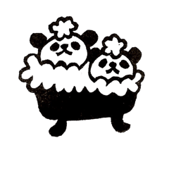 [LINEスタンプ] Warm greetings stamps girl with Panda