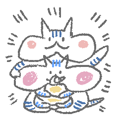 [LINEスタンプ] GuGu Cat part2 - The hungry child.