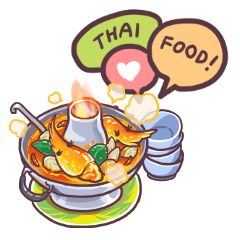 [LINEスタンプ] I love Thai food. (EN)の画像（メイン）