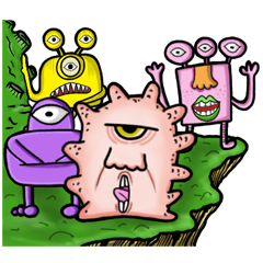 [LINEスタンプ] Monster and Friends