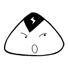 [LINEスタンプ] lightning Triangle onigiri