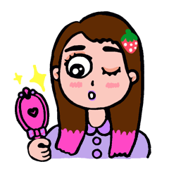 [LINEスタンプ] Pink and Green Diary