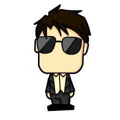 [LINEスタンプ] Tiny (The sunglasses man)