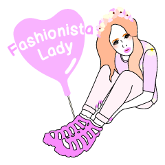 [LINEスタンプ] Fashionista Lady-Osaka girlsの画像（メイン）