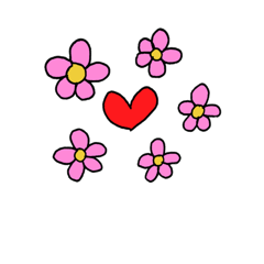 [LINEスタンプ] 花で彩る日常会話