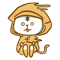 [LINEスタンプ] Van cat with his yellow rain coat