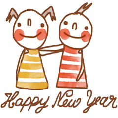 [LINEスタンプ] Water and Earth - New year