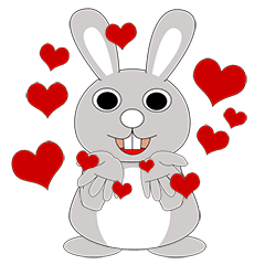 [LINEスタンプ] Rabbit Bigeye Version3