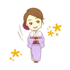 [LINEスタンプ] きもの美人