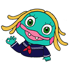 [LINEスタンプ] Kappa Girl LuLu's Daily Life