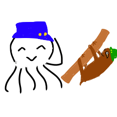 [LINEスタンプ] jellyfish and sloth