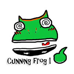 [LINEスタンプ] Cunning frog expression diagram I