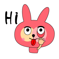 [LINEスタンプ] Boring rabbit