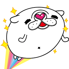 [LINEスタンプ] Sweet Doggy's Gluttonous lifeの画像（メイン）