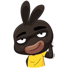 [LINEスタンプ] Mr.Yok blackrabbit with friend