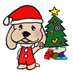 [LINEスタンプ] Lovely dogs Sticker/Christmas versionの画像（メイン）