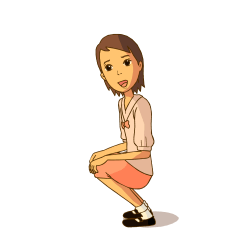 [LINEスタンプ] A schoolgirl with a red skirt "Ploywarn"