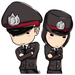 [LINEスタンプ] Cute Police Cadet