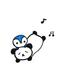 [LINEスタンプ] のんびりパンダとペンギンのスタンプ