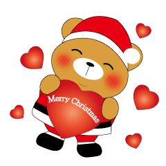 [LINEスタンプ] Shy Bobby Bear -Merry Christmas