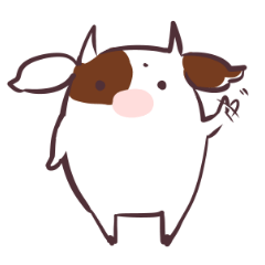 [LINEスタンプ] Hua the neet cow