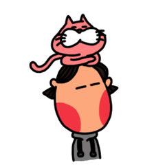 [LINEスタンプ] Hong and pink cat