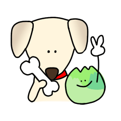 [LINEスタンプ] ワンちゃんとキャベツ