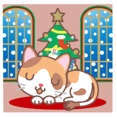 [LINEスタンプ] クリスマスと年末 〜三毛猫とオート三輪の画像（メイン）