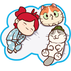 [LINEスタンプ] Pinchi Merry Berry and the cats[Animated