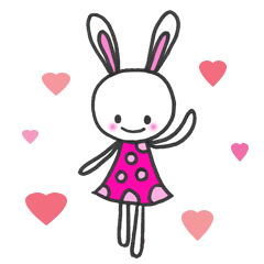 [LINEスタンプ] Happy Lovely Rabbit