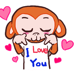 [LINEスタンプ] Lovely little monkey