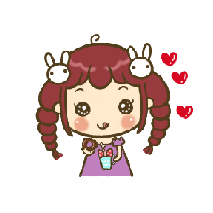 [LINEスタンプ] Playful lovely girl ~ Berry pears come