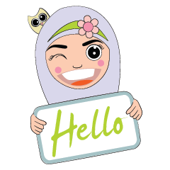 [LINEスタンプ] Noreedha Islam Girl